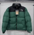 North face embroidered cotton jacket green