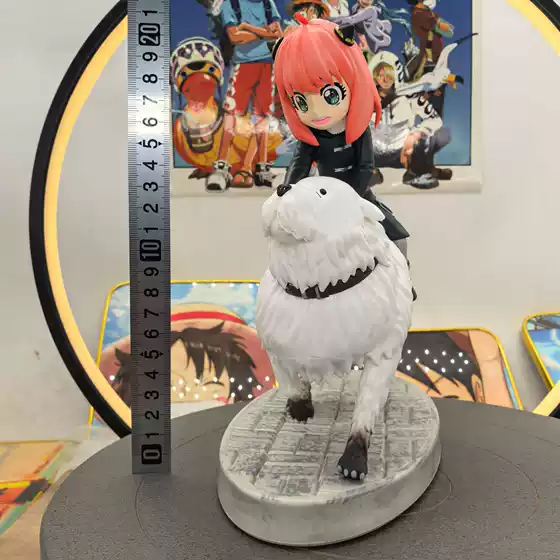 Spy Family Anya & Bond Riding Dog Statue Scene Model Figurine Display Piece Boxed Collectible Figure