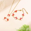 Three-piece set [ruby red]