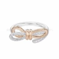 Bow rose gold ring no. 6