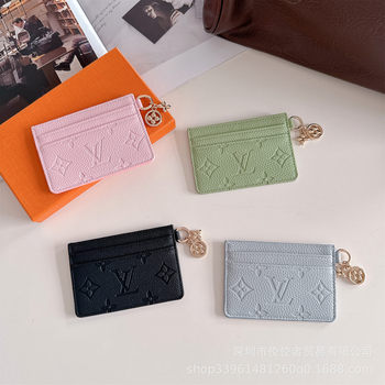 Official Website Same Style 2025 New Open Trendy Brand Card Holder with Multiple Card Slots for Id Cards, Bank Cards, Access Cards, Solid Color