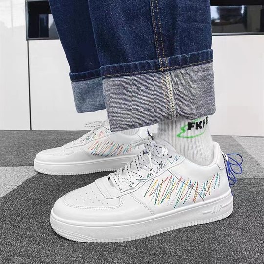 Fashion Shoes for Male Students, Running Casual Shoes, Handsome Campus Style Sneakers for Male High School Students, Popular Korean Style Trendy Shoes for Men