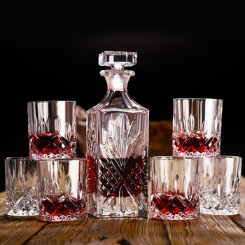 Wine Bottle Empty Bottle Wine Bottle Wine Decanter Household Wine Wine Jug Crystal Whisky Wine Bottle Bottle Cup Set