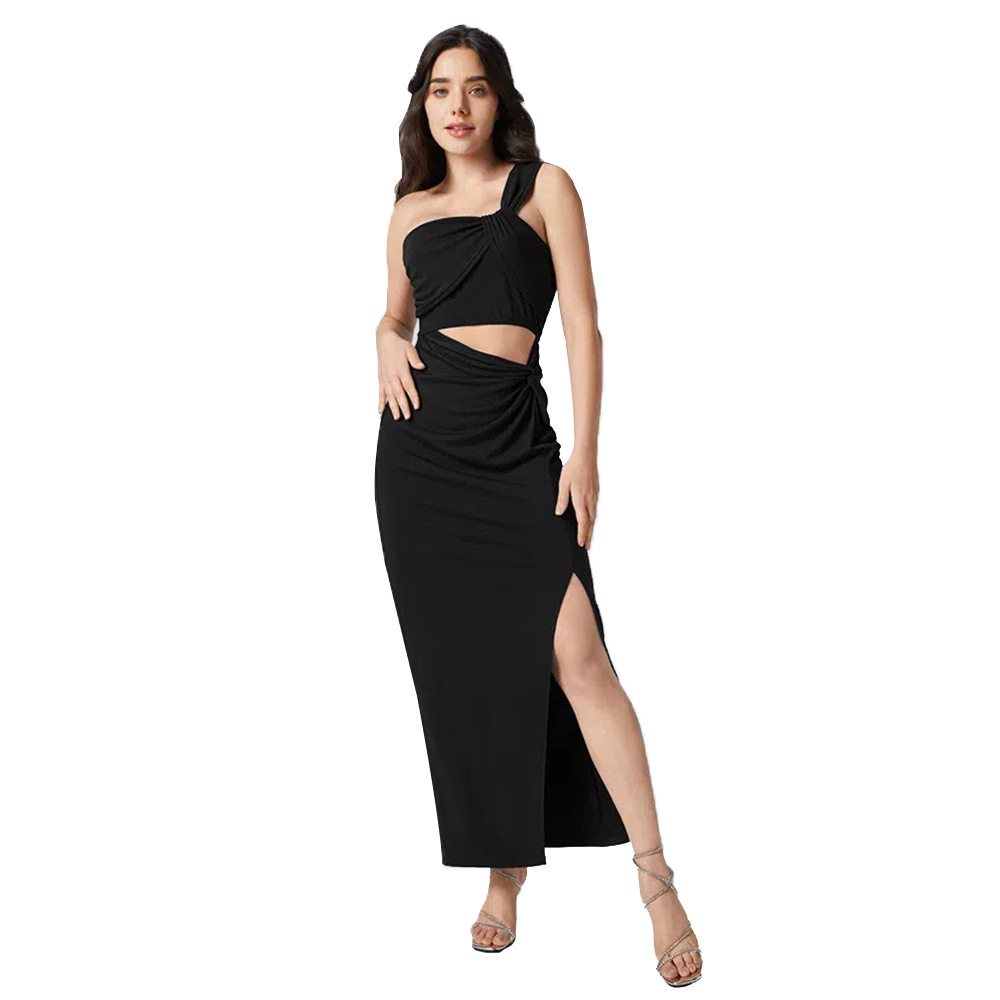 Off Shoulder Midi Dress Sexy Sleeveless High Waisted Backless Summer Fashion for Parties or Casual Wear Wholesale