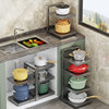 Cross-Border Floor-Standing Kitchen Multi-Functional Storage Rack Household Pots Multi-Layer Storage Rack under the Sink Layered Pot Rack
