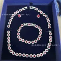 Platinum and red diamond set + counter packaging