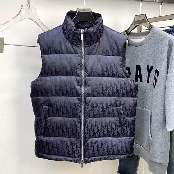 Autumn and Winter Stand-Up Collar Zipper White Duck Down-Filled Men's down Vest Men Vest Coat Goose down Sleeveless Cold-Proof