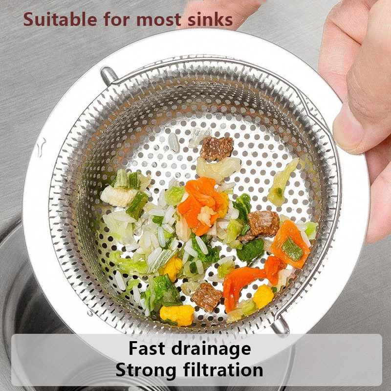 Cross-Border New Style Sink Perforated Filter with Handle Kitchen Sink Filter Mesh Sewer Sink Filter