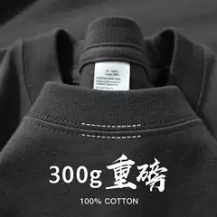 Heavy 300g Cotton T-shirt Men's Solid Color Crewneck Short-sleeved Women's Short-sleeved Casual Simple Base Shirt for Men and Women