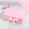 New Year Ribbon Folding Box Solid Color Cross-Border Flip-Top Box Exquisite Cosmetic Gift Box One-Piece Empty Box Manufacturer in Stock