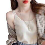 Knitted Camisole Women's Inner Suit Base Design Niche Loose Outer Top