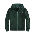 Zipper style dark green white label