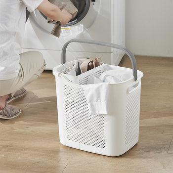 Wholesale Removable Plastic Dirty Clothes Basket Modern Simple Household Portable Storage Basket Creative Modular Storage Basket