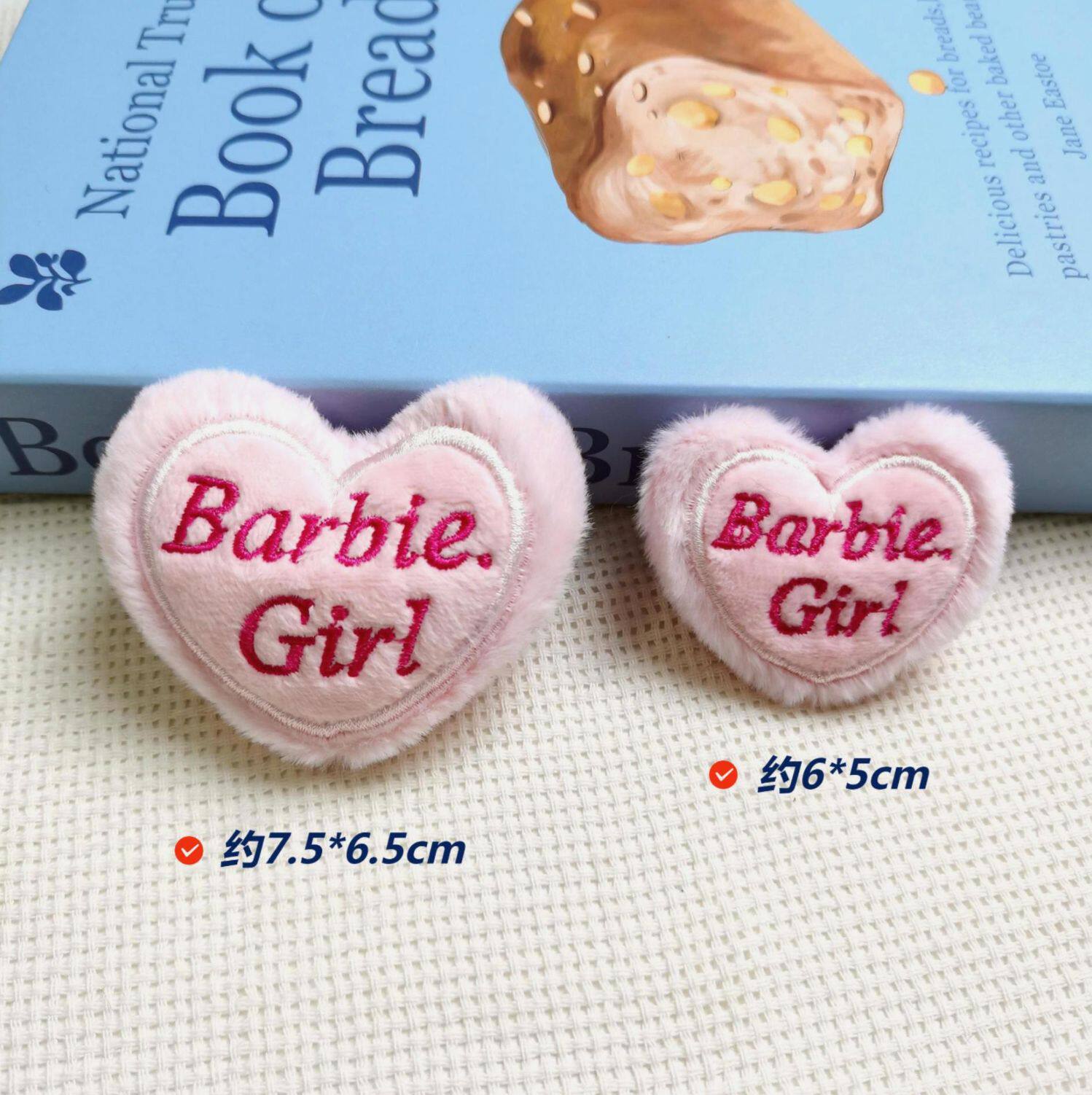 Cartoon Plush Pink Barbie Heart Girl Headwear Gloves Scarf Brooch School Bag Pendant Decorative Accessories Accessories