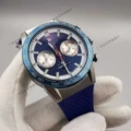 Blue dial, blue rubber strap