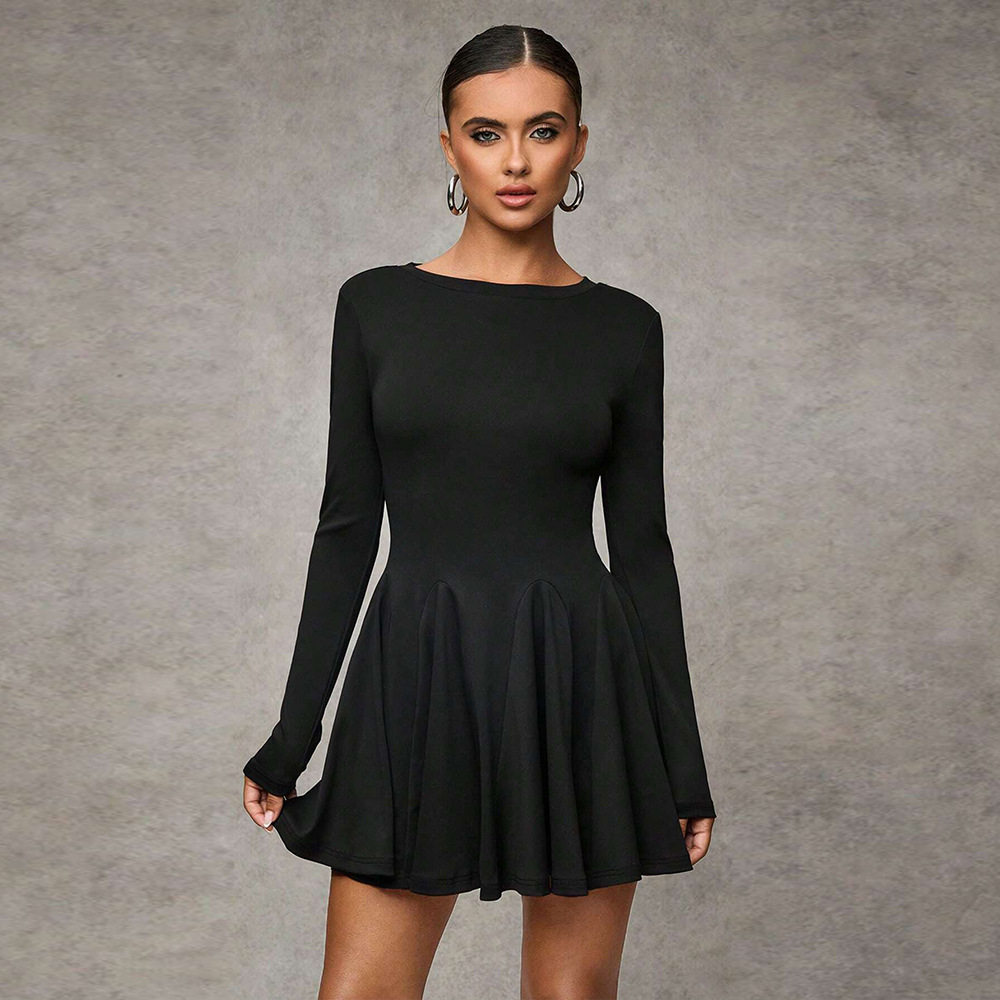 Fashionable Womens Dress Simple Design Slim Fit Youthful Style Spring Summer Collection Wholesale Available