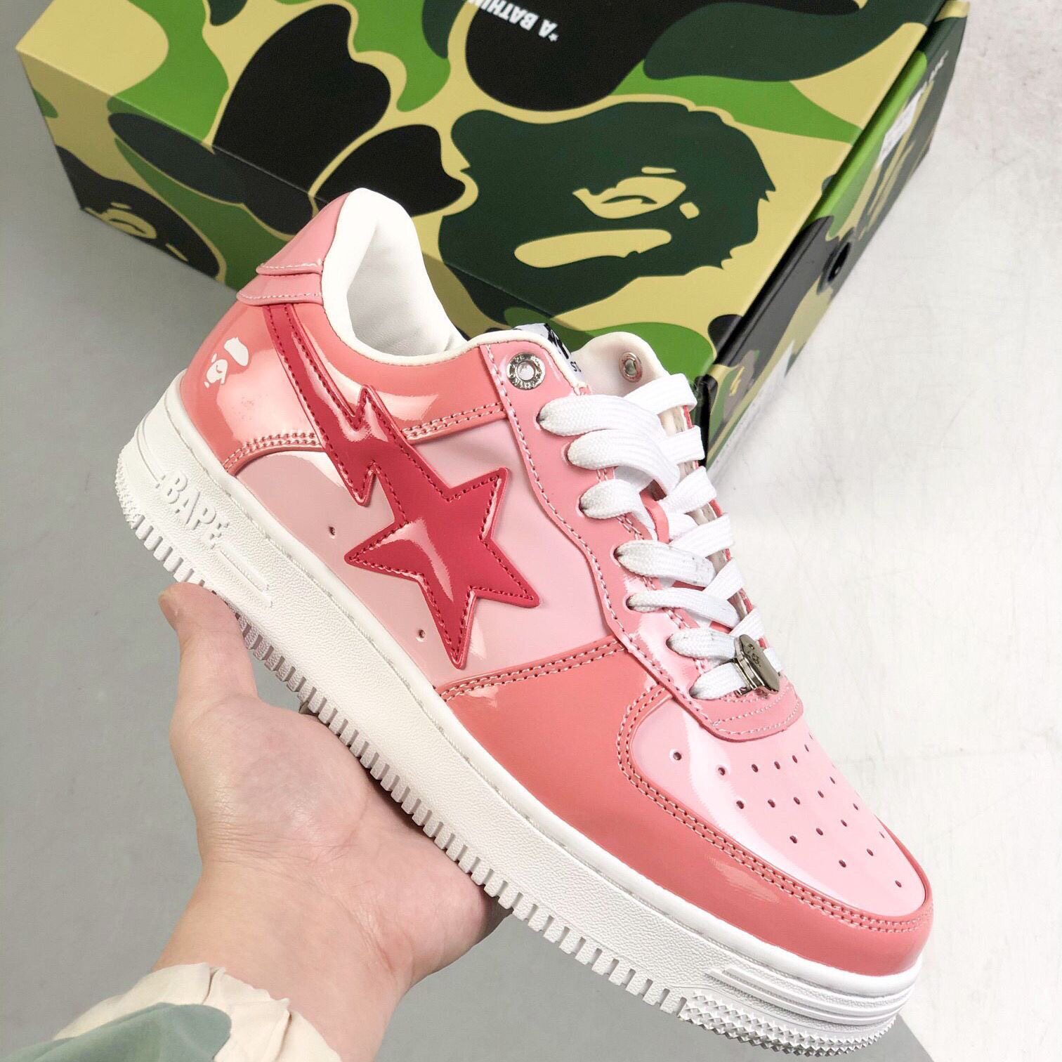 Putian pure original ape head air force fluorescent green low-top sneakers for men and women black and white sneakers sports shoes all-match couple shoes