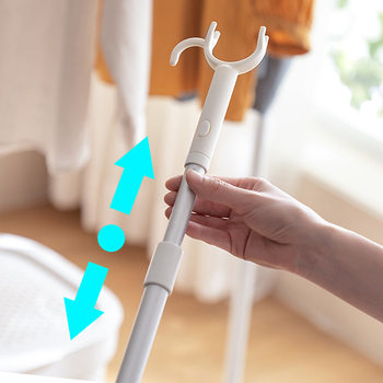 Japanese-style clothes pole aluminum pole retractable clothes fork clothes pole household clothes pole ya fork head lengthened clothes pole