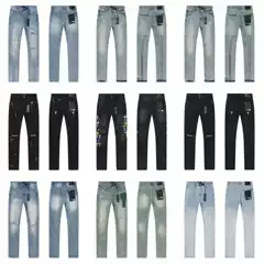 Trendy Foreign Trade Brand Rta American High Street Style Ripped Patchwork Fashion Flared Straight-Leg Jeans