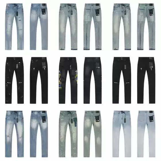 Trendy Foreign Trade Brand Rta American High Street Style Ripped Patchwork Fashion Flared Straight-Leg Jeans
