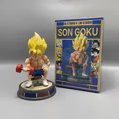 Dragon Ball Sun wufan Wukong lifting dumbbell hand-made fitness muscle boxing sleeve tranx model ornaments