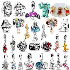 L Zunmi Mi Pan's Rainbow Heart Pan's New Cute Cartoon Pendant Beaded DIY Alloy Heart Wholesale