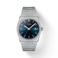 Silver shell blue surface