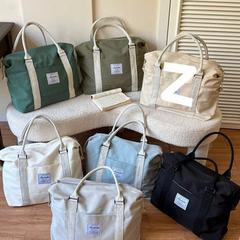 Portable Lightweight Storage Bag for Women, Large-Capacity Fitness Bag, Travel Boarding Business Trip Luggage Bag, Student Commuting Tote Bag