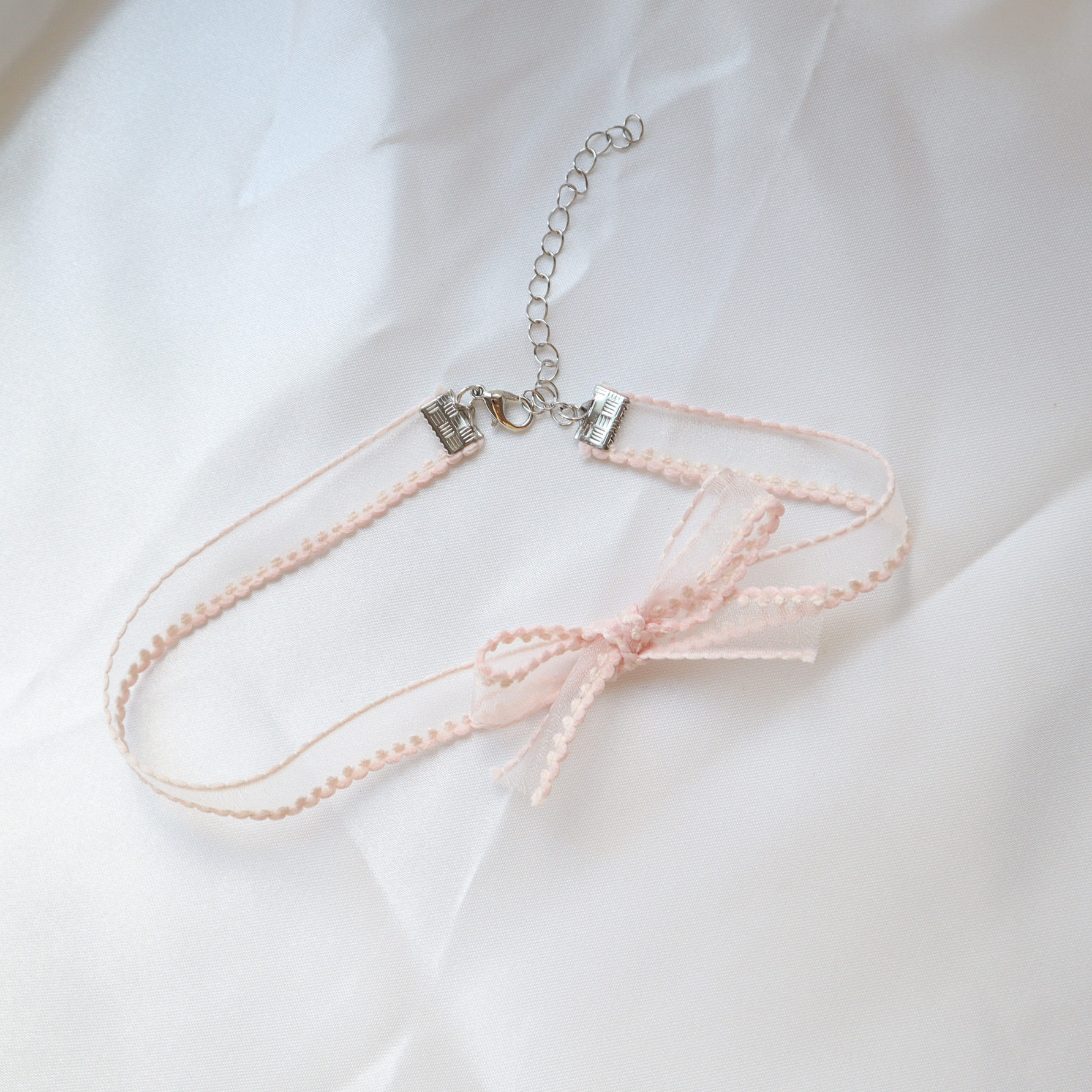 Cross-Border New Jewelry Girl Neckband Pink Heart Pendant Necklace Choker Collar Clavicle Chain Butterfly Necklace