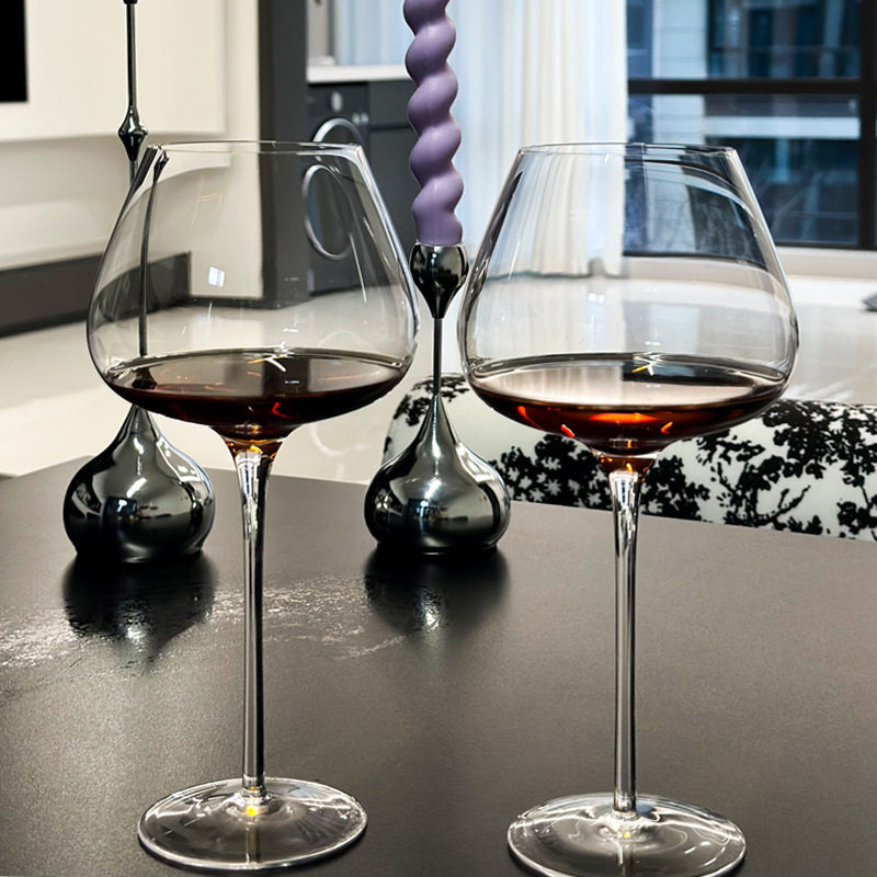 Burgundy Red Wine Glass Set, Accessible Luxury, High-End Crystal Glass Decanter, Wine Goblet, Crystal Cup