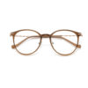 Tr206 New Versatile Round Face Glasses for Women with Myopia Can Be Equipped with Degree-Free Whitening Cold Brown Eye Frame Frames