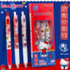 Original Hello Kitty Gel Pen 0.5mm Cartoon Student Exam Pen Smooth St Pen Tip Retractable Pen Learning Stationery