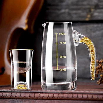 Gold Foil Liquor Glass Wine Dispenser Set Household Decanter Wine Dispenser Glass Small Wine Glass Wine Wine Dispenser Wine Dispenser