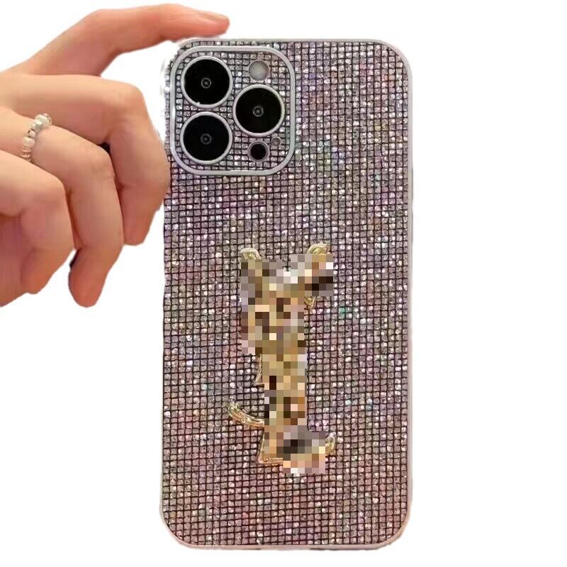 Flash diamond for Apple 15 mobile phone case 14ProMax fashion brand 12 luxury 13 anti-fall 15Promax Europe and the United States