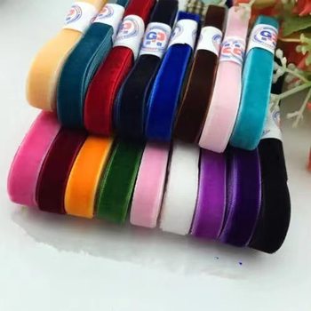 1cm Wide Single-sided Velvet with Velvet Flocking Webbing, Antique Festive Clothing Headwear Ribbon Decorative Accessories