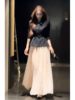 High-End Exquisite Elegant Small Fragrance Waist Jacket Gauze Skirt Women's 2025 Autumn and Winter New Style Royal Sister Fashion Two-Piece Set