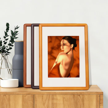 Solid Wood Rounded Corner Mortise and Tenon Craftsmanship, Accessible Luxury Picture Frame, Photo Frame, Photo Sketch, Wedding Photo Frame, Calligraphy and Painting Mounting Frame