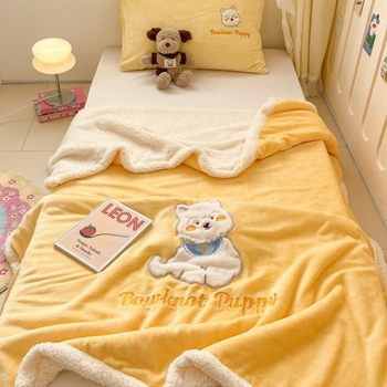 Cross-Border Milk Velvet Lamb Velvet Blanket Winter Thickeneded Kidsren's Blanket Nap Quilt Coral Velvet Sofa Blanket