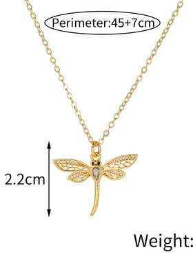 Necklace Zircon butterfly clavicle chain with accessories女