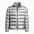 Silver-gray stand collar flight jacket