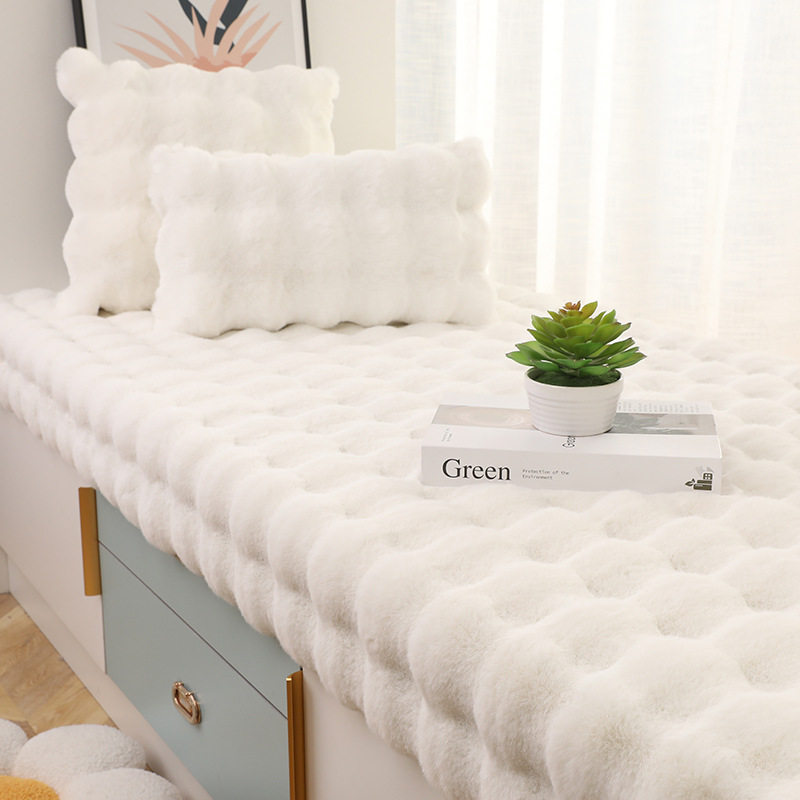New Style Bubble Velvet Balcony Mat, Rabbit Fur Tatami Cushion, Plush Carpet, Thickened and Non-Slip