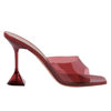 Factory wholesale transparent crystal heel slippers women's summer new amina fashion wine cup heel square toe fashion sandals