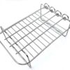 Cross-Border Hot Selling Stainless Steel Air Fryer Rack Air Fryer Oven Accessories Square Set Food Clip Silicone Sweep
