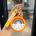 Coin Purse Keychain - Rainbow Orange