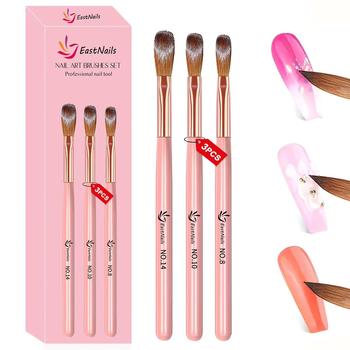 Cross-border in stock nail pen special nail set pen 3 pink wooden pole nail crystal pen suit nail brush