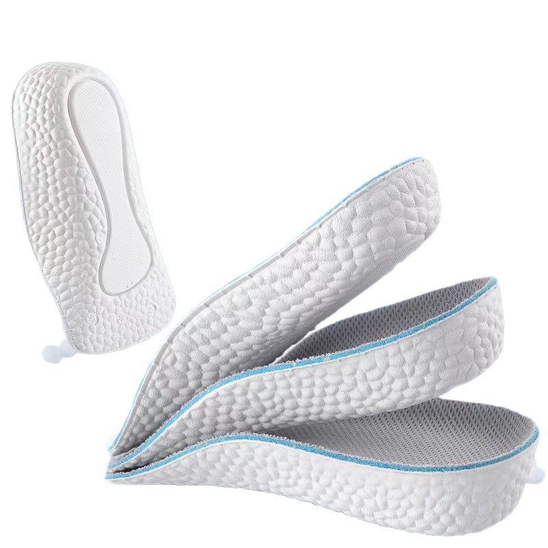 Black Inner Heightening Insole, Soft and Breathable Mesh Inner Heightening Three-Point Insole, Universal Heightening Half Insole for Men and Women
