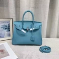 Macaron blue silver buckle [non-returnable and non-exchangeable]