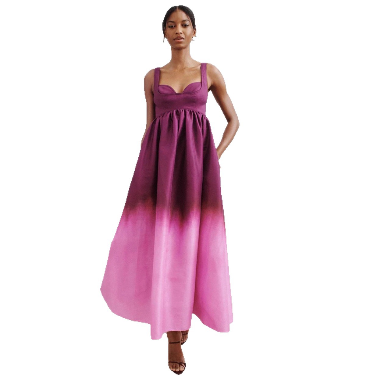 Gradient Sleeveless Backless Dress Sexy Tie Back Design Autumn Fashion for Women Wholesale Available