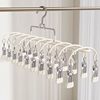 Multi-Clip Sock Drying Rack Stainless Steel Household Balcony Drying Underwear and Panties Gadget Windproof Hanger Baby Sock Clip