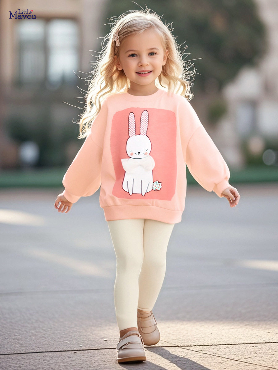 Girls' Autumn Long-Sleeve Cartoon Hoodie Wholesale, Kids' Wear